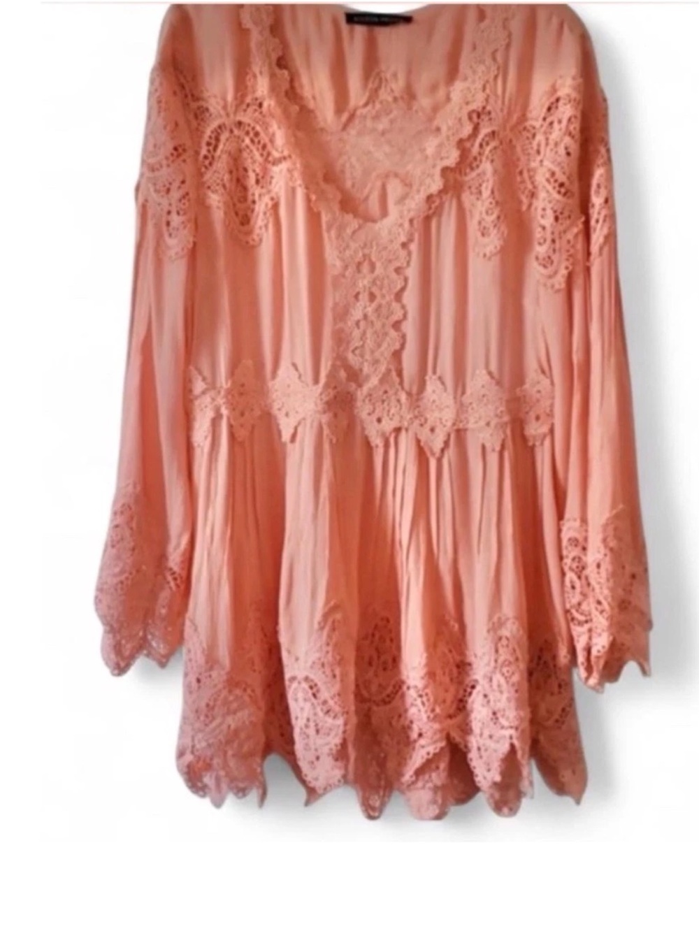Boston proper peach beach boho tunic XL